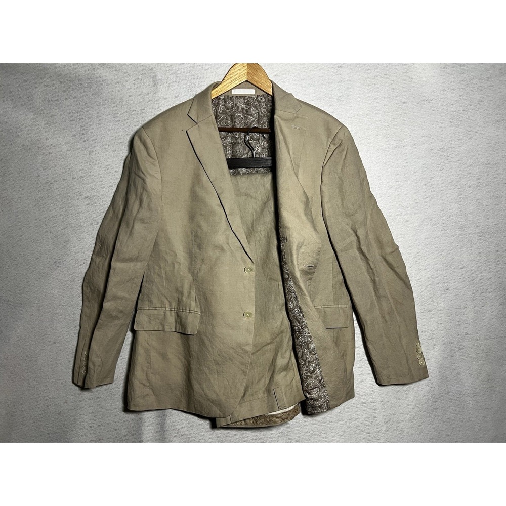 Lauren Ralph Lauren Men's 44S Linen Cream Lightweight 2 Piece Suit - Picture 1 of 15